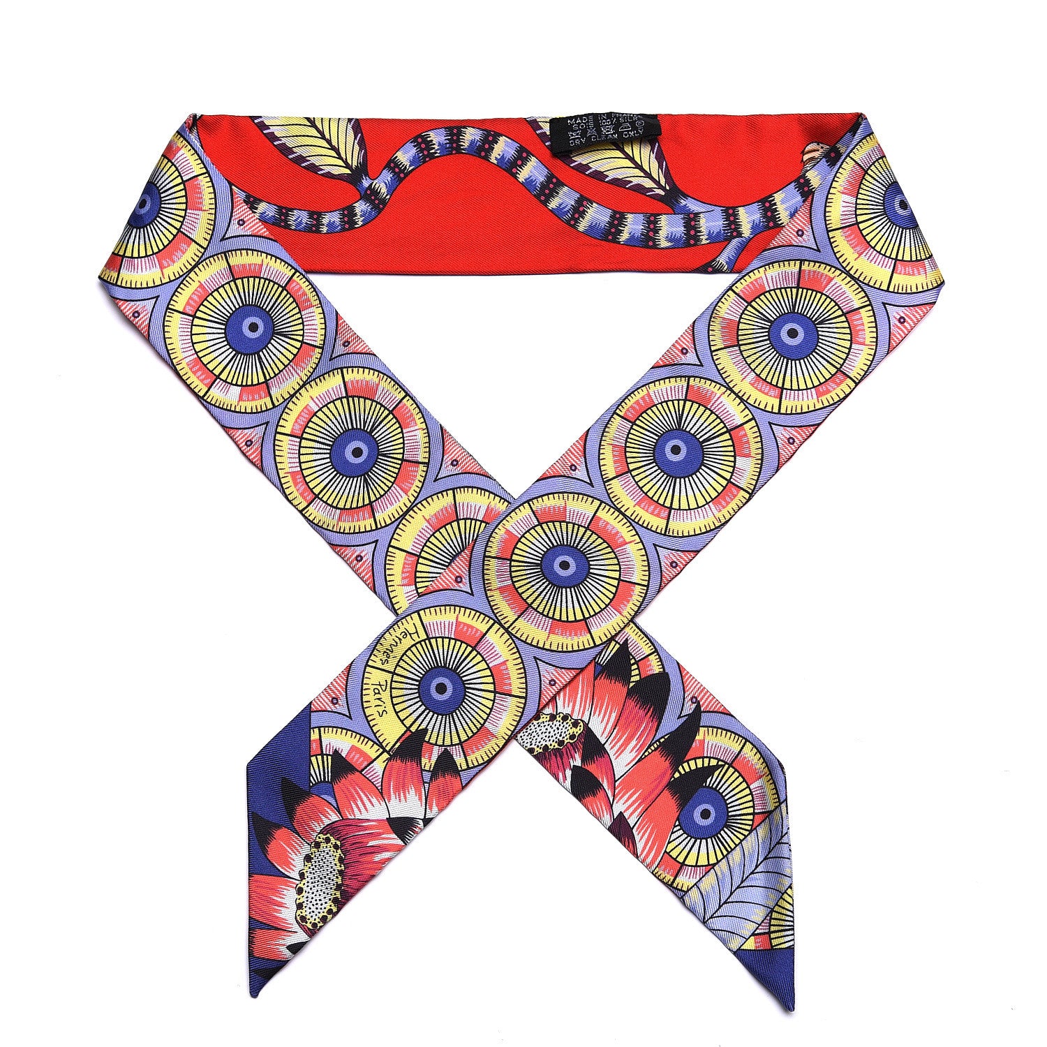 Hermes Silk The Savana Dance Twilly Rouge Parme Corail 1 of 5