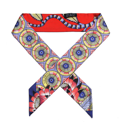 Hermes Silk The Savana Dance Twilly Rouge Parme Corail 1 of 5