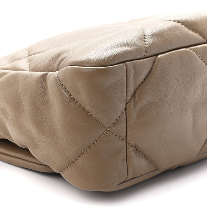 Chanel Lambskin Quilted Medium Chanel 19 Flap Dark Beige 10 of 11