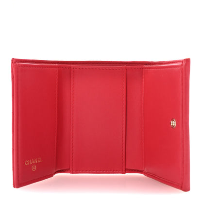 Chanel Lambskin Quilted Double Flap Wallet  Dark Pink 5 of 8