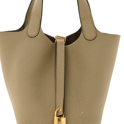 Hermes Taurillon Clemence Picotin Lock 18 PM Trench 8 of 11
