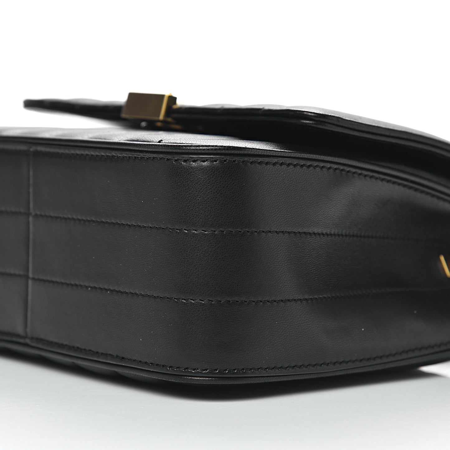 Lambskin Matelasse Monogram Medium Vicky Chain Bag Black