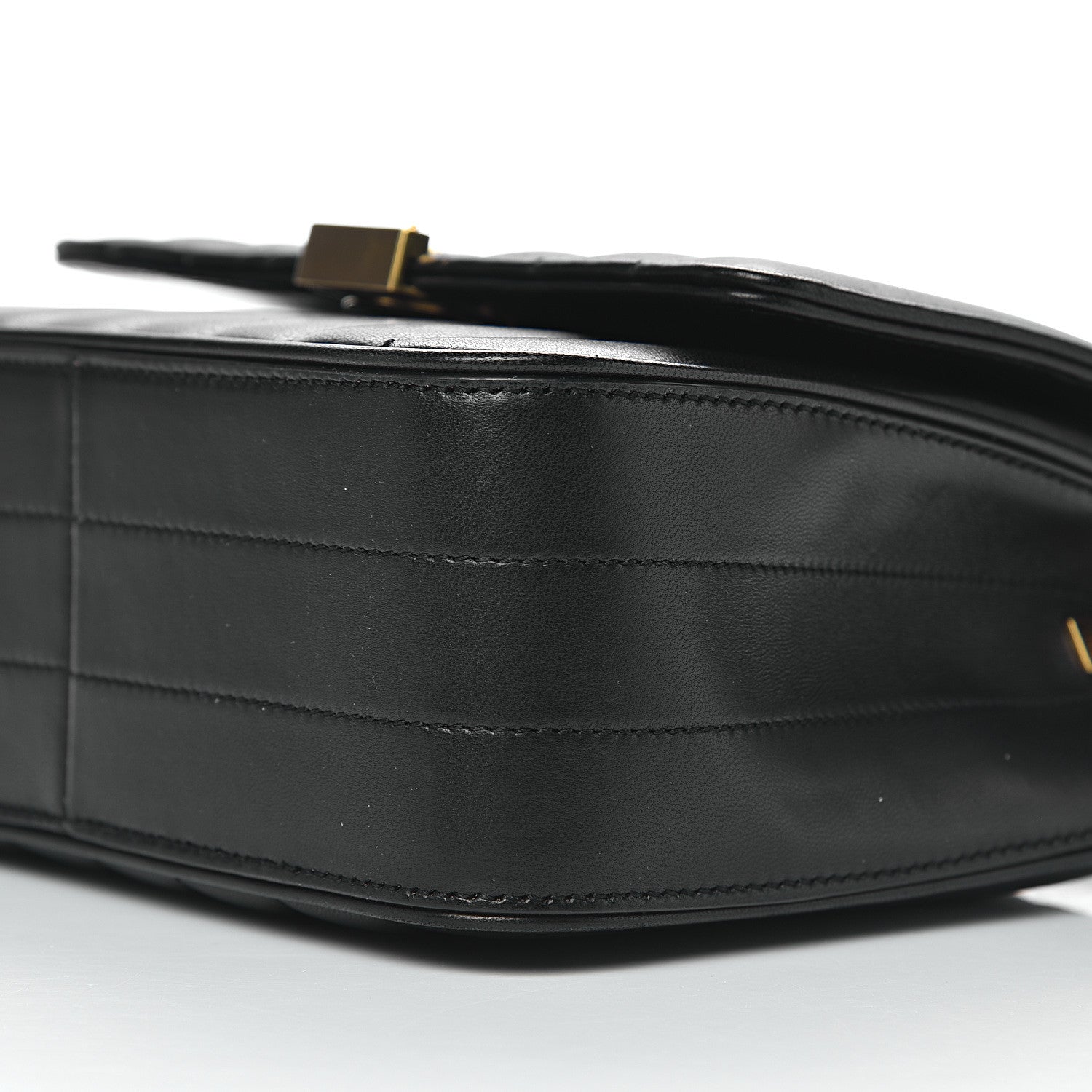 Saint Laurent Lambskin Matelasse Monogram Medium Vicky Chain Bag Black 9 of 11