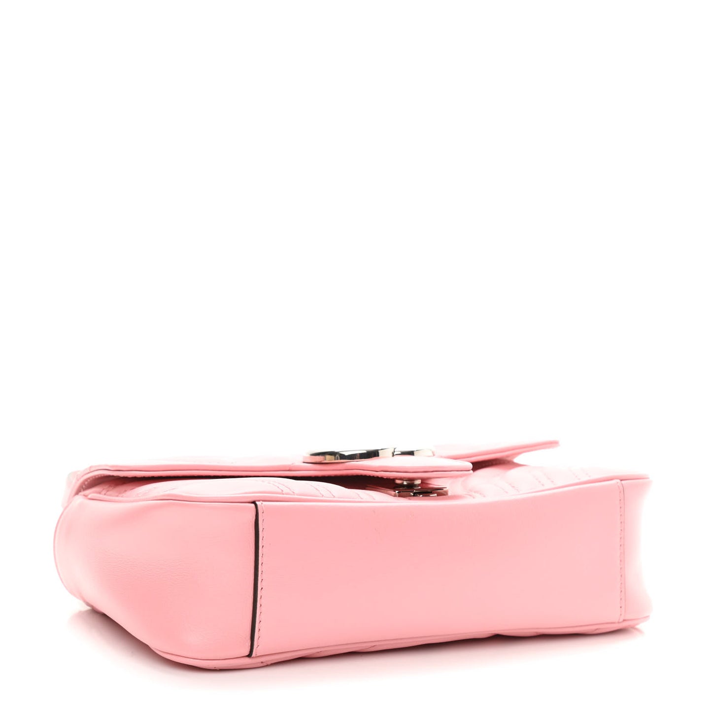 Calfskin Matelasse Mini GG Marmont Shoulder Bag Wild Rose