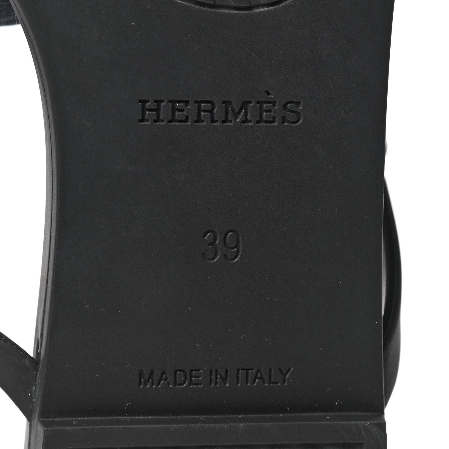 Hermes Rubber Womens Egerie Sandals 39 Black 8 of 8