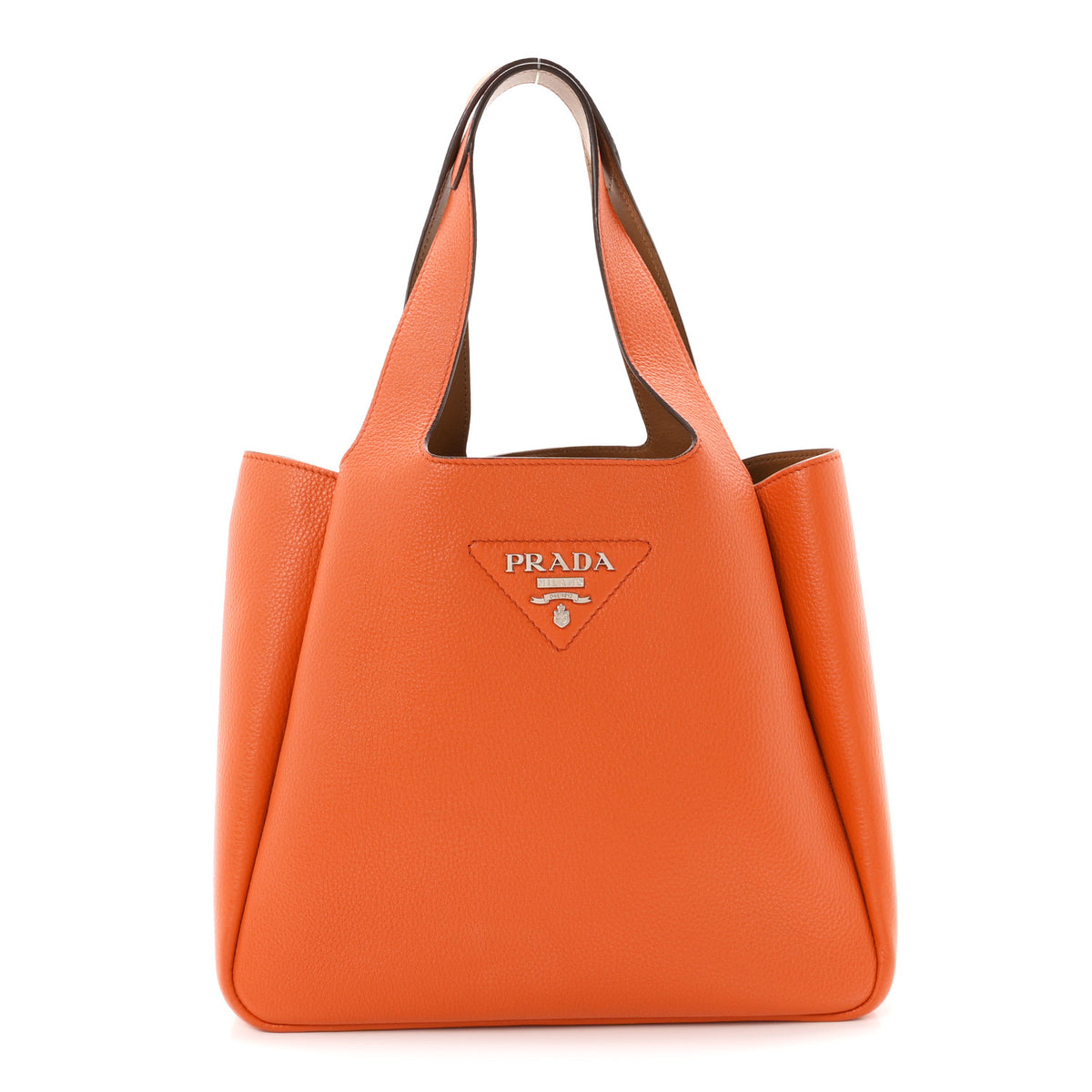 Vitello Daino Soft Medium Dynamique Tote Papaya Caramello