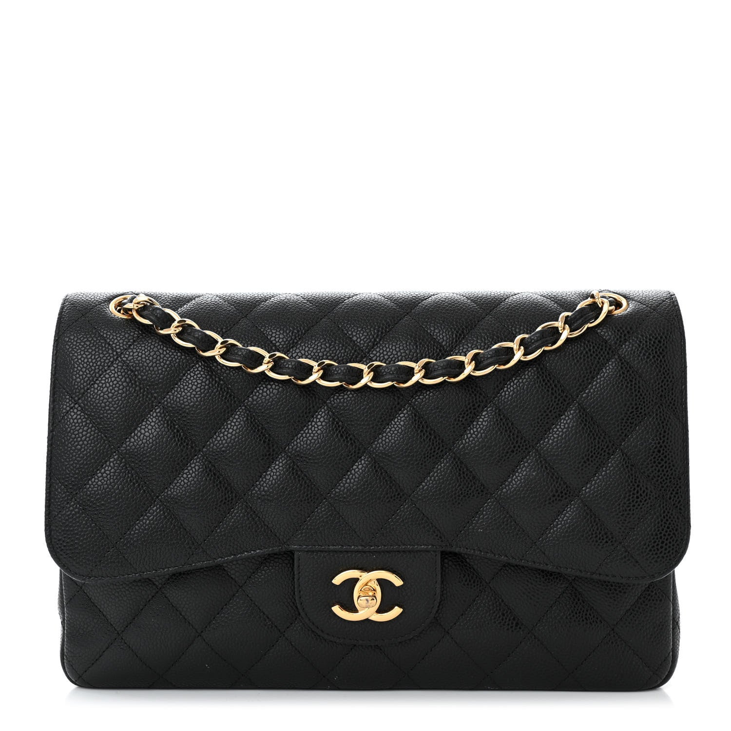 Chanel Caviar Quilted Jumbo Double Flap Black 1 of 11