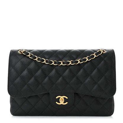 Chanel Caviar Quilted Jumbo Double Flap Black 1 of 11