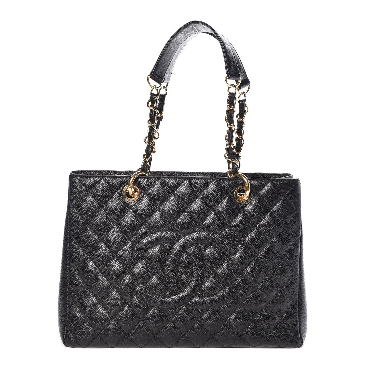 Caviar Quilted Grand Shopping Tote GST Black