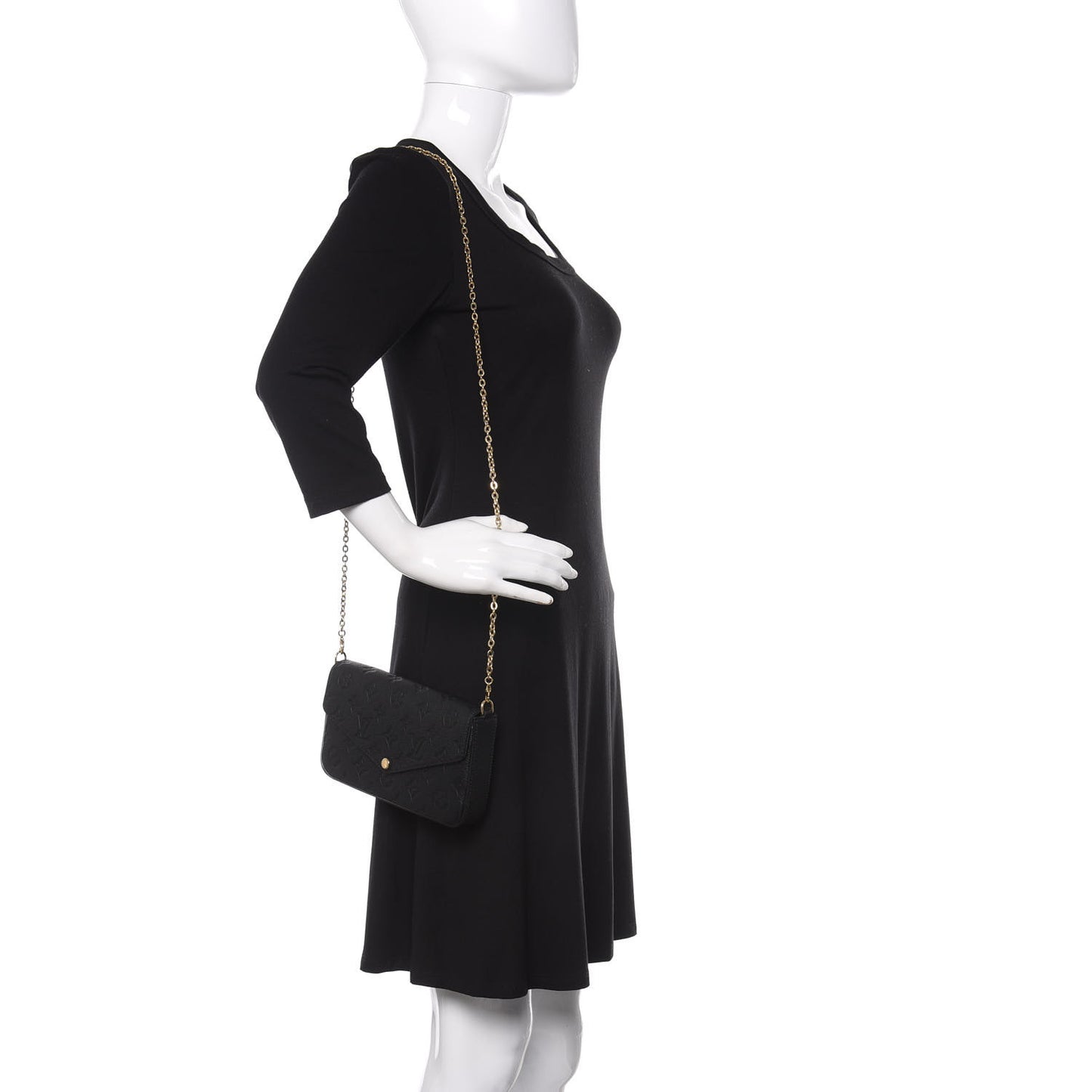 Empreinte Pochette Felicie Chain Wallet Black
