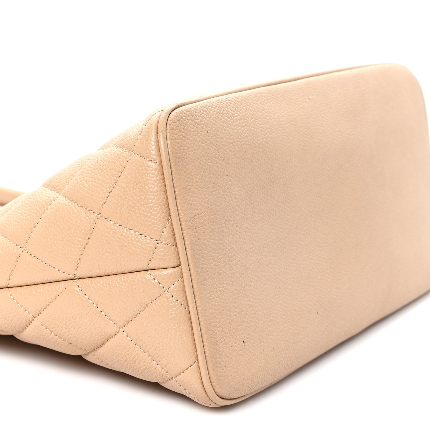 Caviar Quilted Medallion Tote Beige