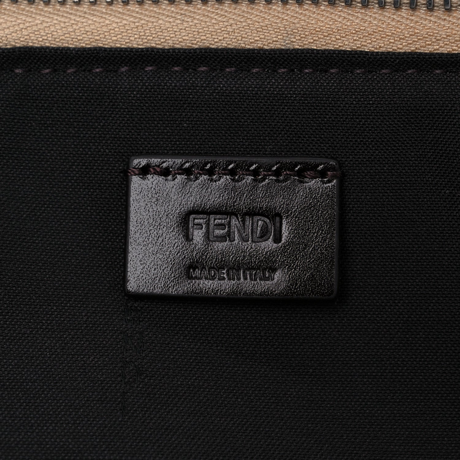 Fendi Sheepskin Baguette Bread Pouch Beige Panna 6 of 10