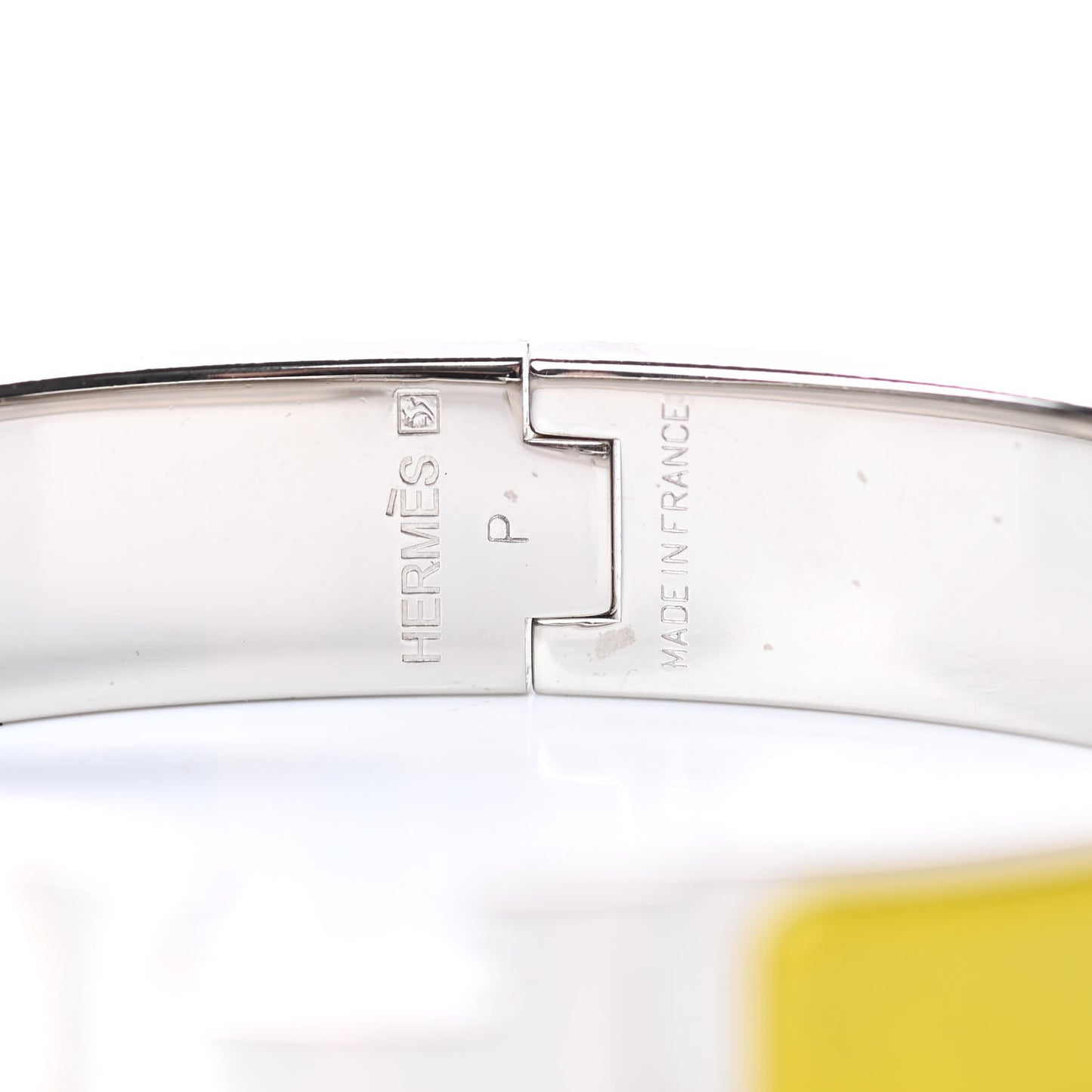 Enamel Narrow Clic Clac H Bracelet GM Chartreuse