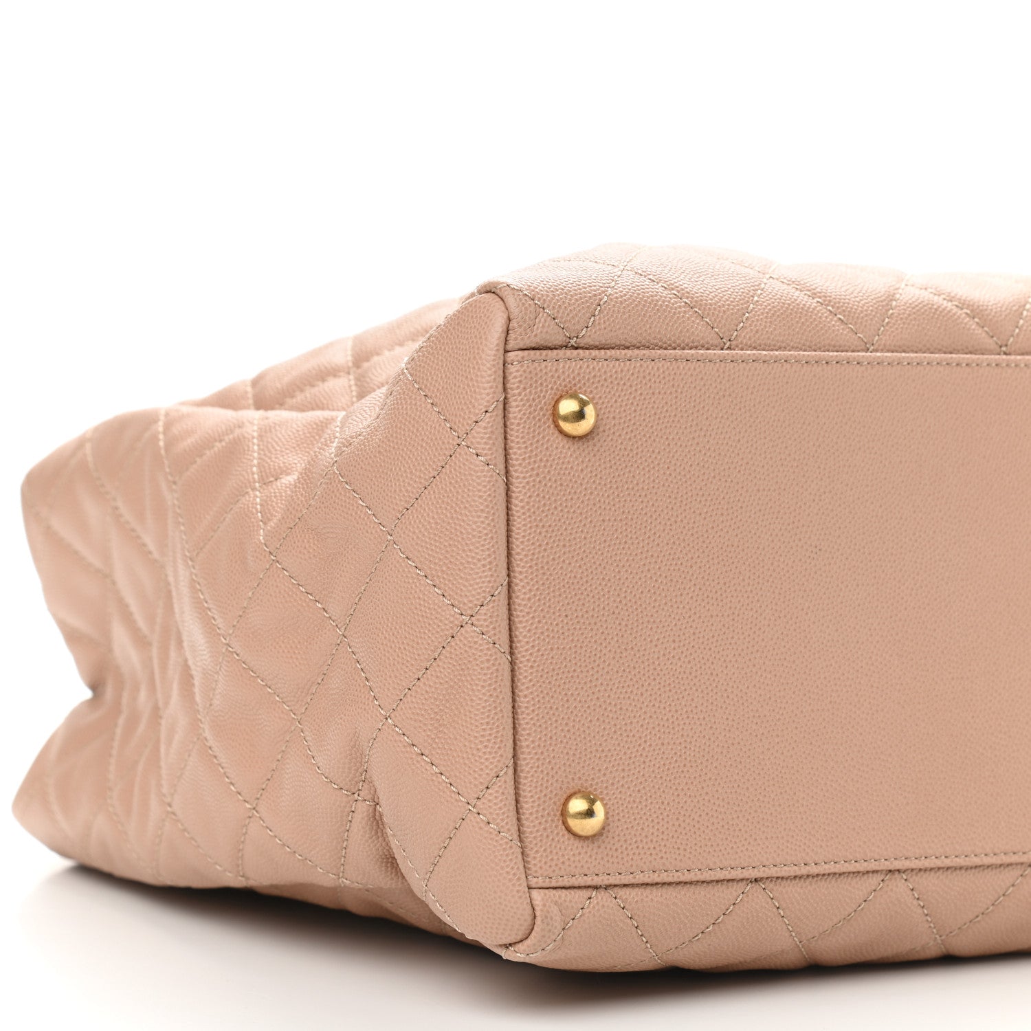 Chanel Caviar Quilted Large Coco Handle Shopping Tote Beige 9 of 12