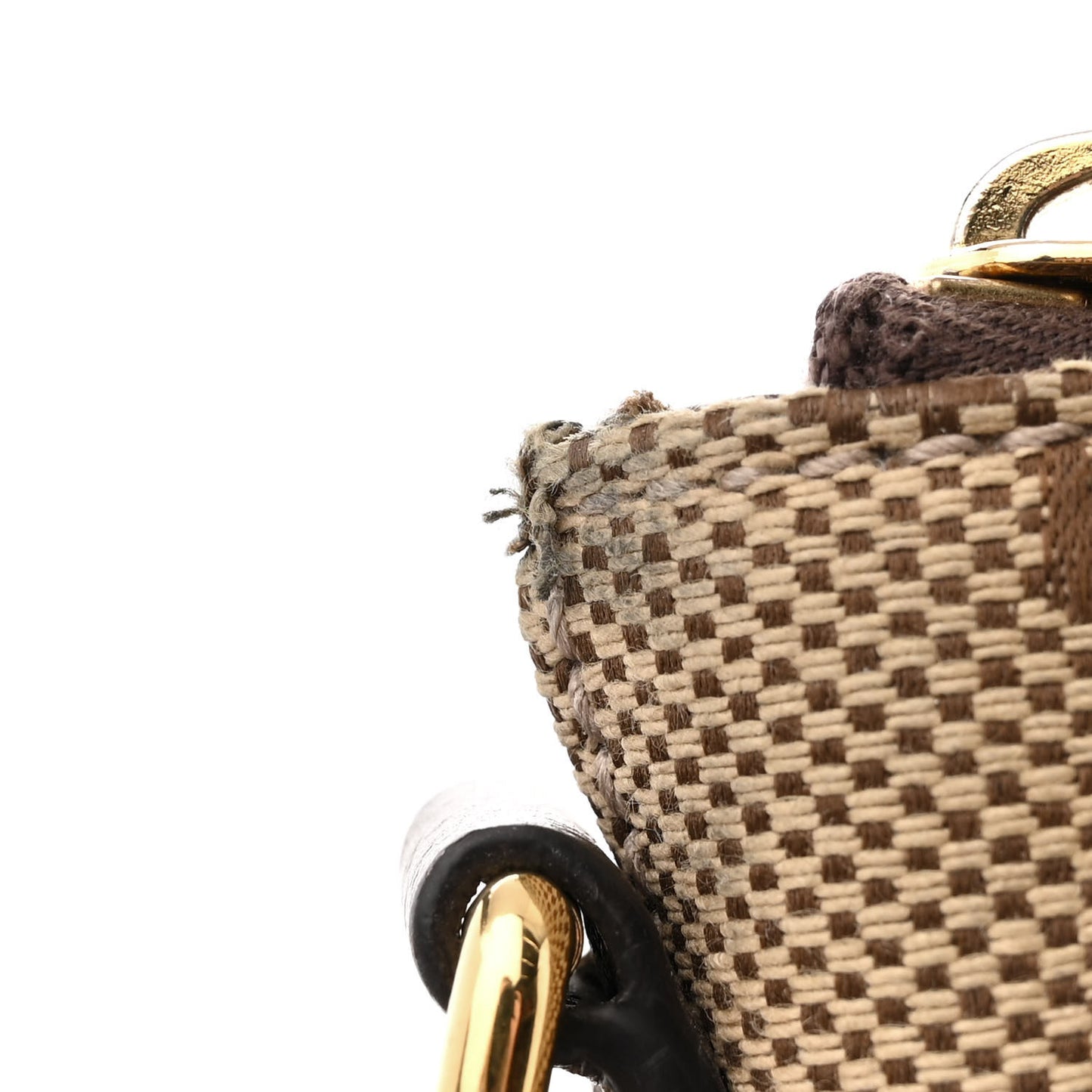 Monogram Jumbo GG Textured Dollar Calfskin Web Wristlet Messenger Bag Camel Ebony New Acero