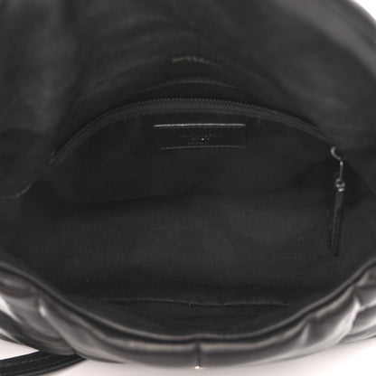Saint Laurent Lambskin Quilted Monogram Monochrome Small Loulou Puffer Chain Satchel Black 5 of 9