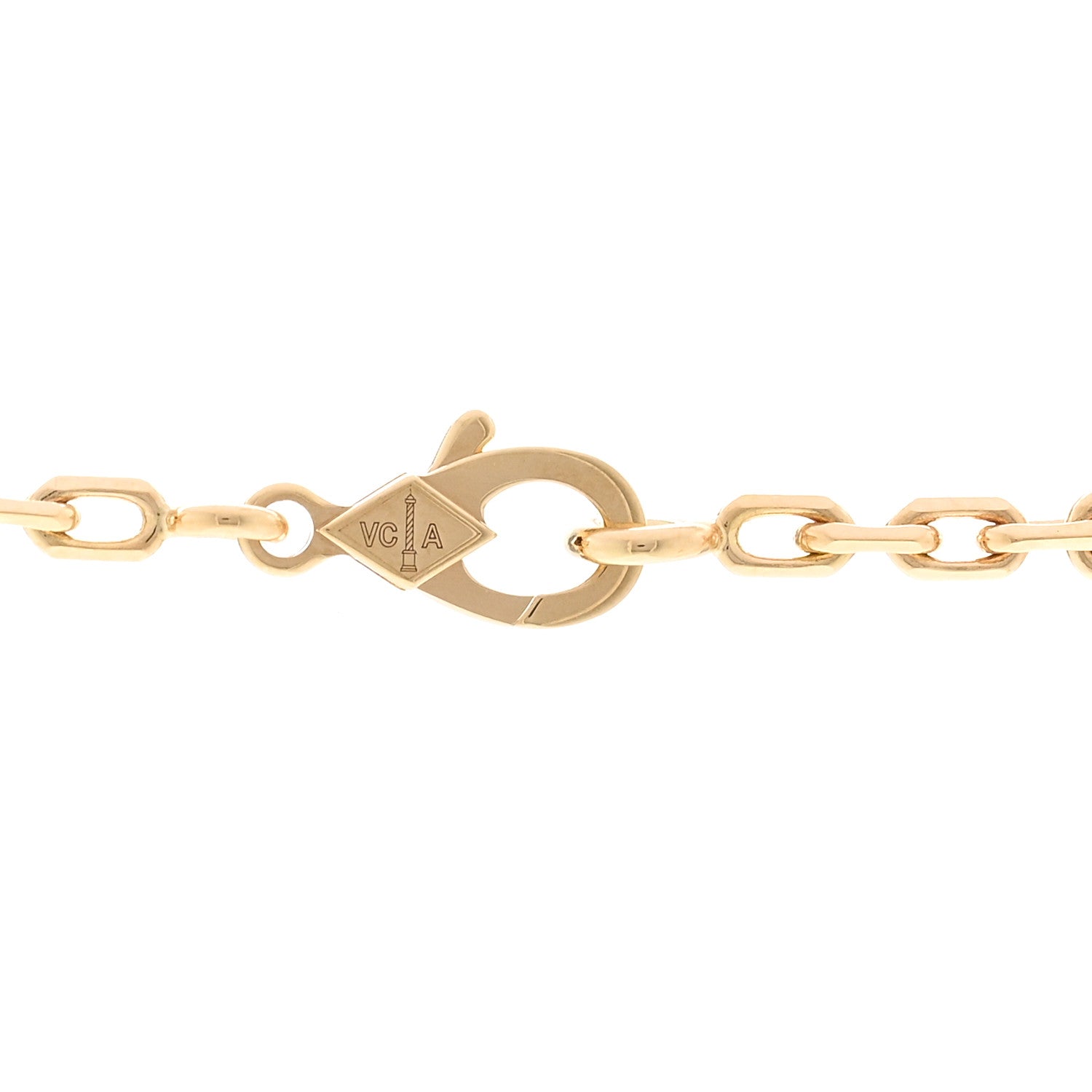 Van Cleef & Arpels 18K Yellow Gold Mother of Pearl 10 Motifs Vintage Alhambra Necklace 4 of 6