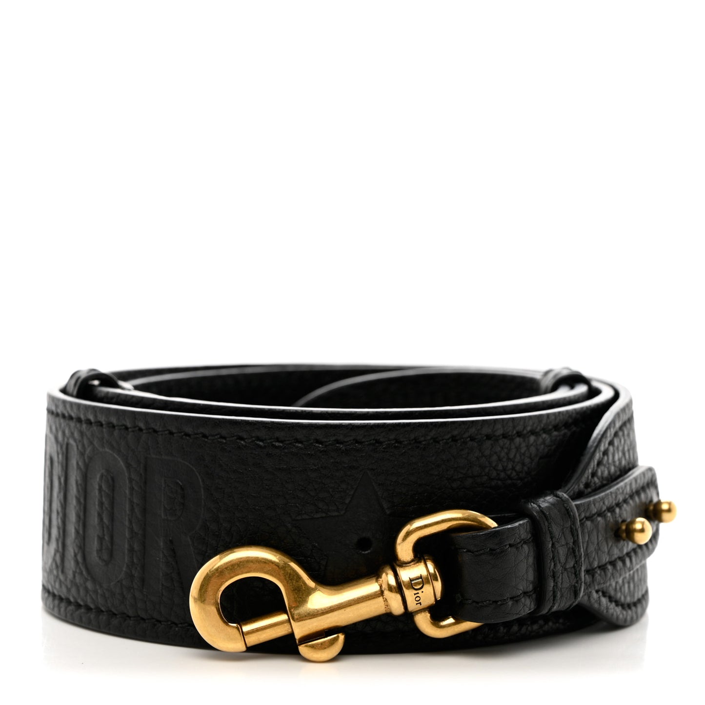 Calfskin J'Adior Shoulder Strap Black