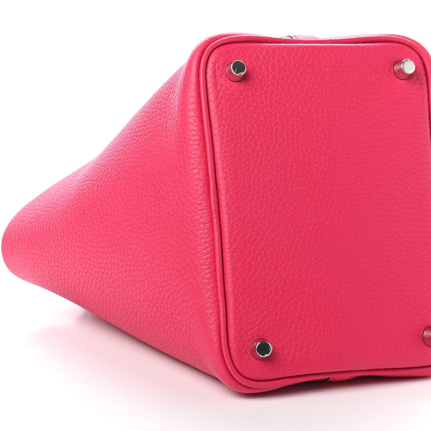 Taurillon Clemence Tri-Color Picotin Lock 18 PM Rose Extreme Rose Mexico Rouge De Coeur