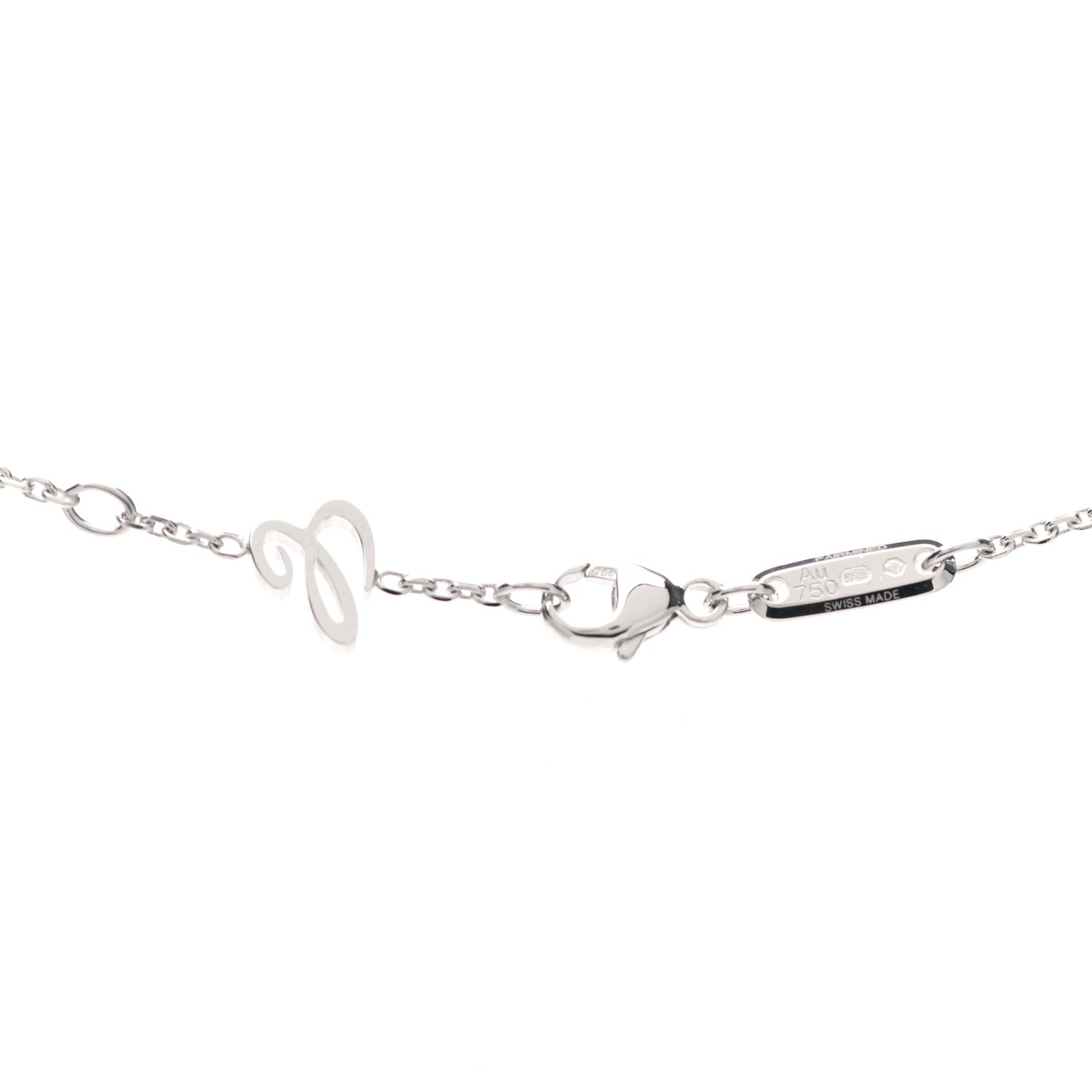 18K White Gold Diamond Ice Cube Pure Necklace