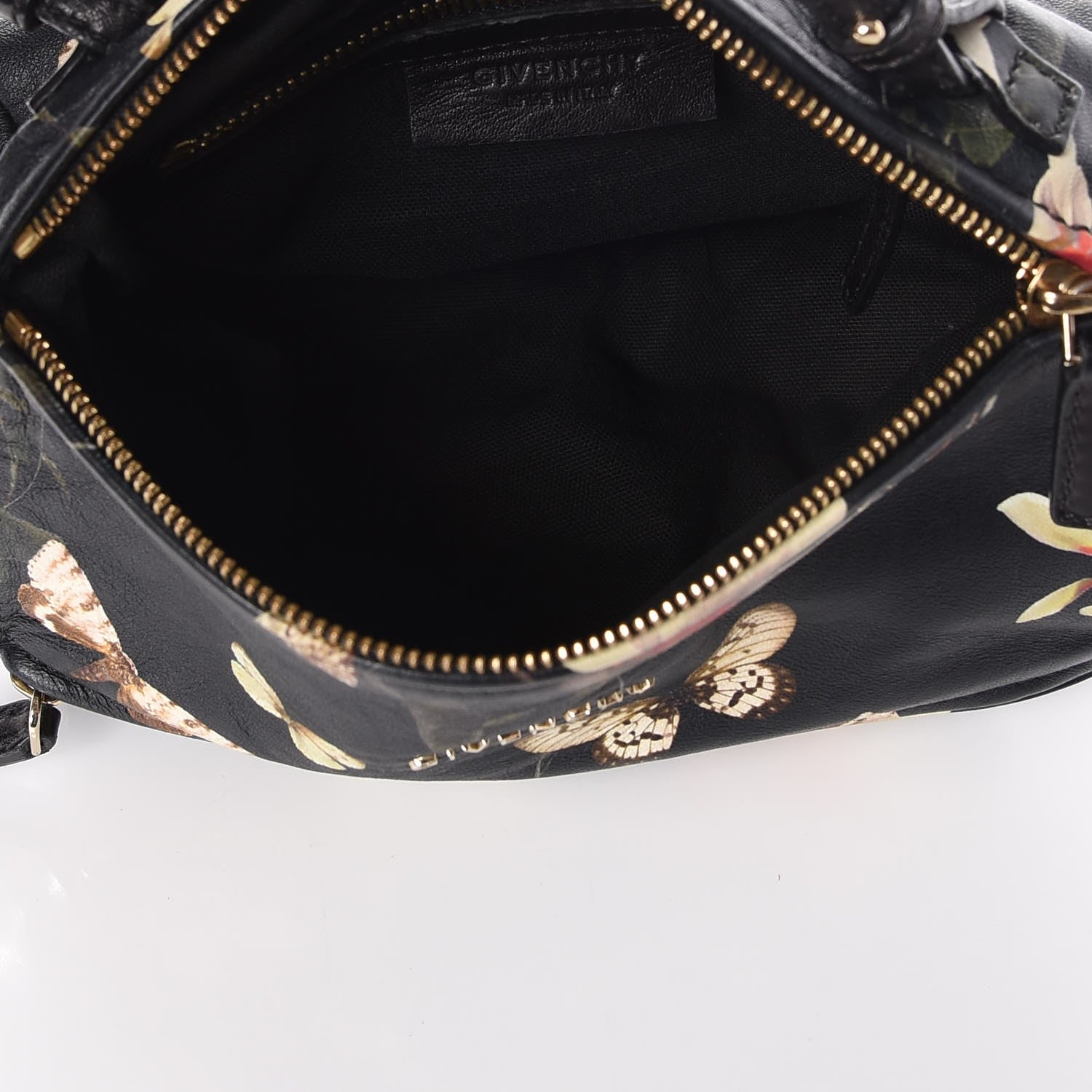 Givenchy Lambskin Magnolia and Moth Print Mini Pandora Black 7 of 7