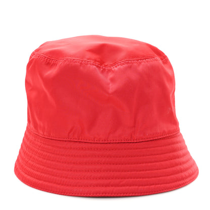 Prada Re-Nylon Metal Triangle Logo Womens Bucket Hat M Rosso 5 of 8
