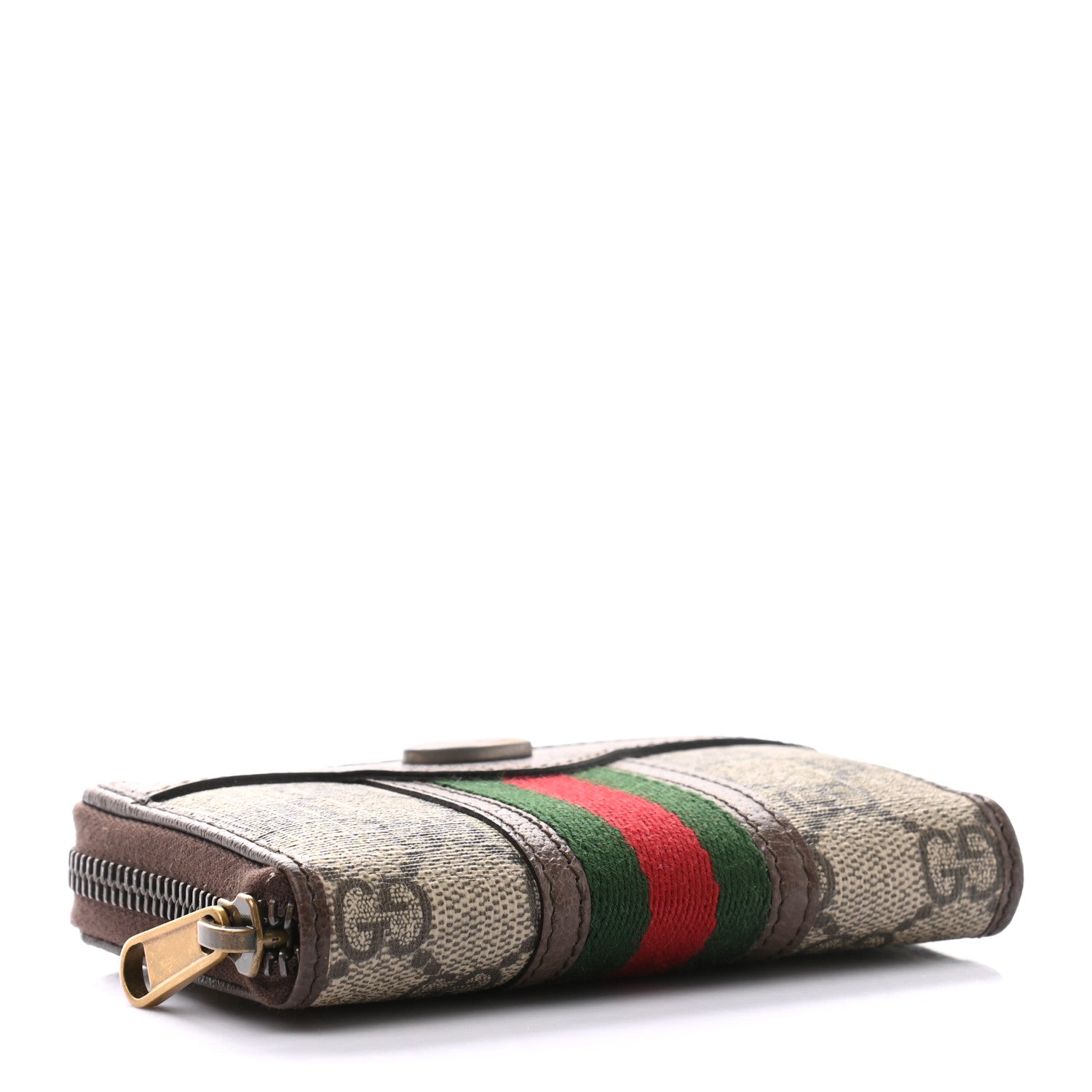 Gucci GG Supreme Web Ophidia Zip Around Card Case Brown 4 of 7