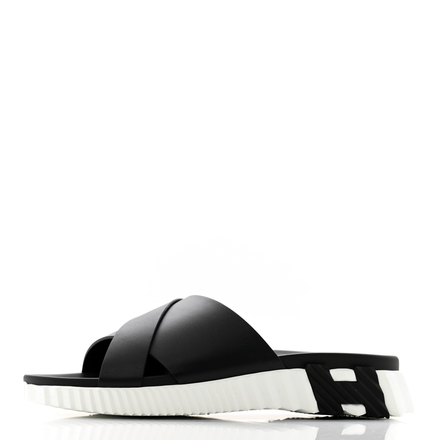 Hermes Nappa Mens Infra Sandals 43.5 Black 1 of 10