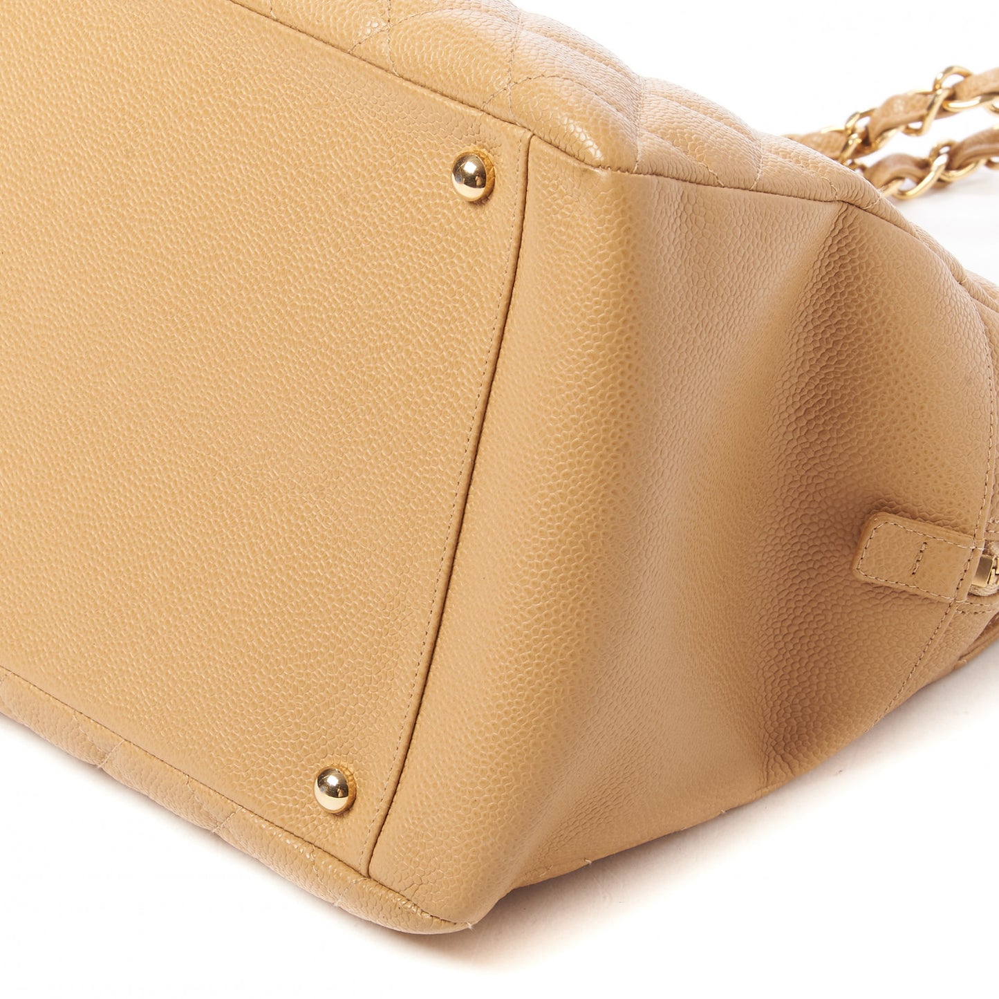 Caviar Quilted Grand Timeless Tote GTT Beige