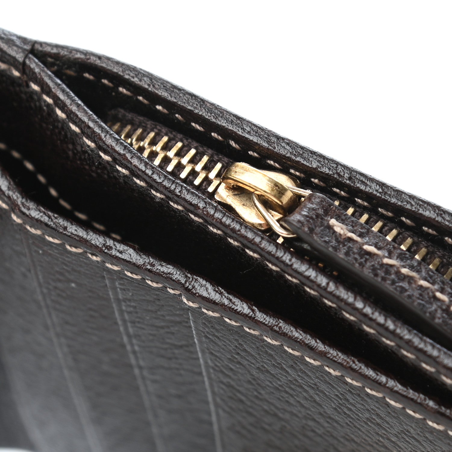 Gucci Monogram Buckle Compact Wallet Brown 9 of 9
