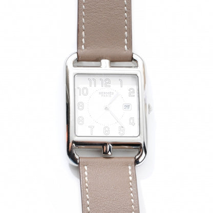 Hermes Stainless Steel Swift 29mm Cape Cod Double Tour Quartz Watch Etoupe 1 of 10