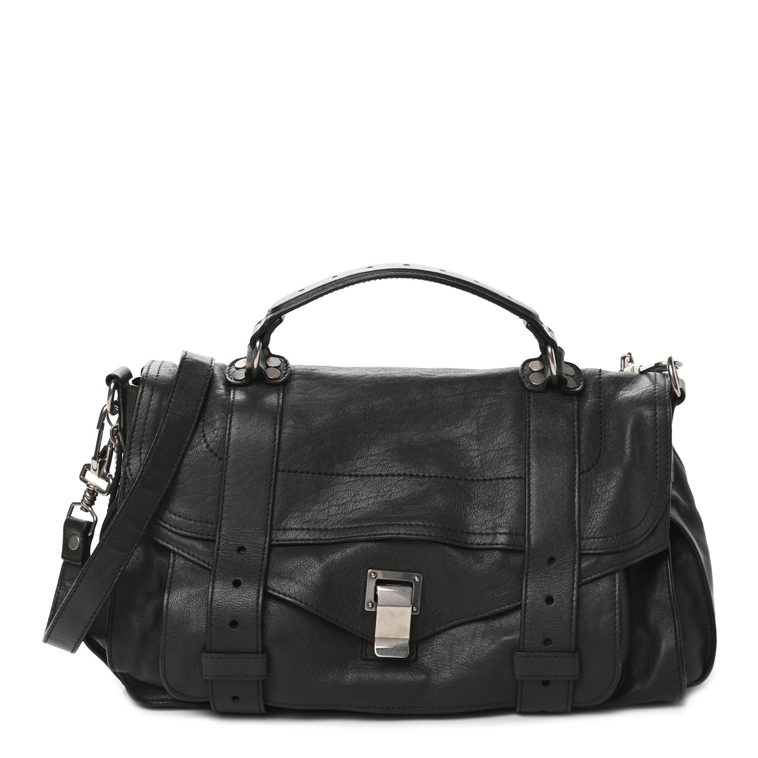 Proenza Schouler Lambskin Medium PS1 Satchel Black 1 of 9