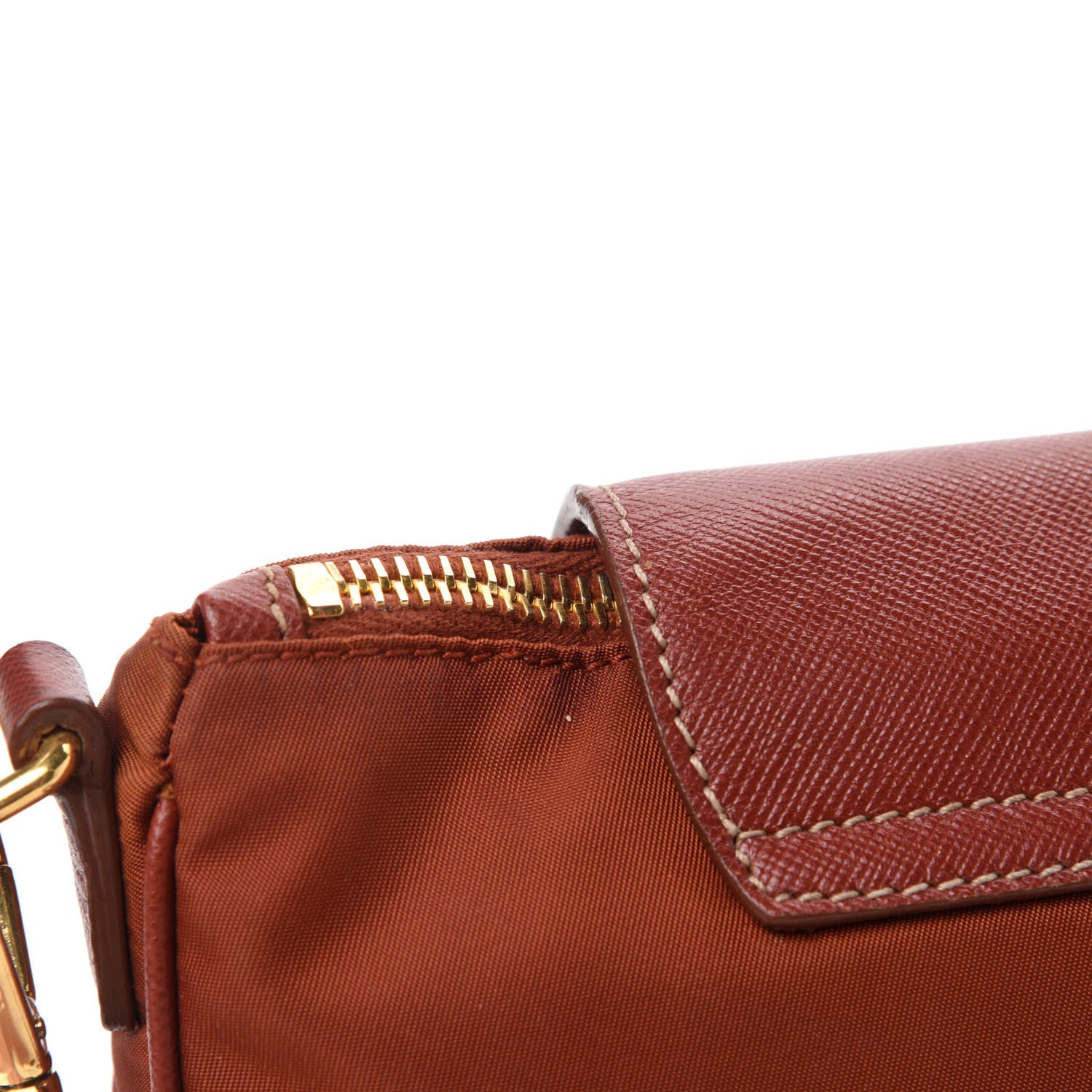 Prada Tessuto Nylon Saffiano Crossbody Bag Bacca 8 of 13