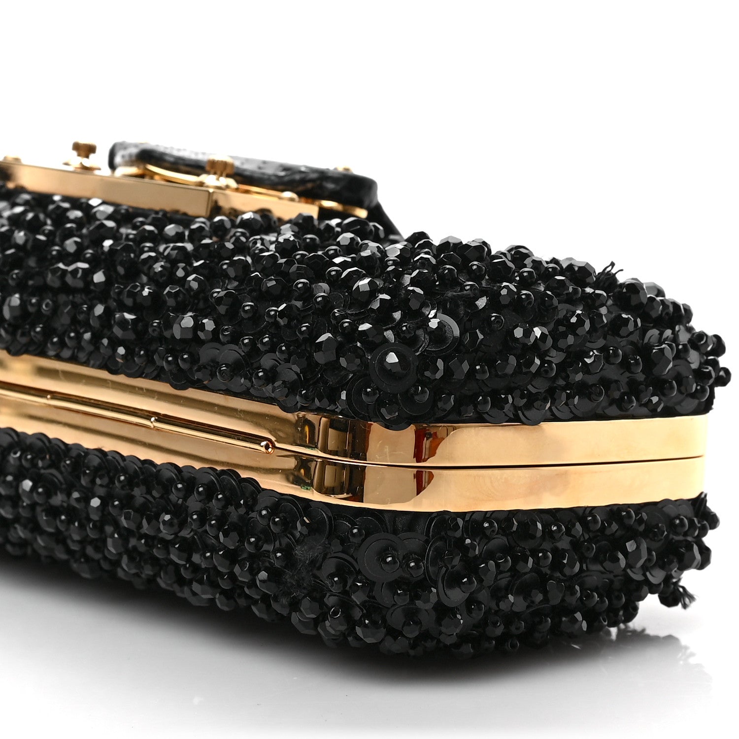 Louis Vuitton Sequin Ayers Minaudiere Tresor Clutch Black 7 of 9