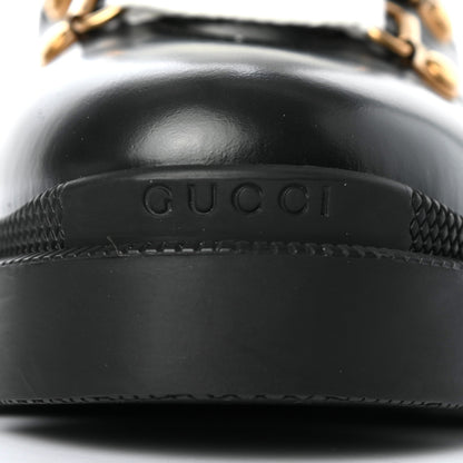 Gucci Calfskin Sylvie Web Womens Lace Up Combat Boots 38 Black 8 of 8