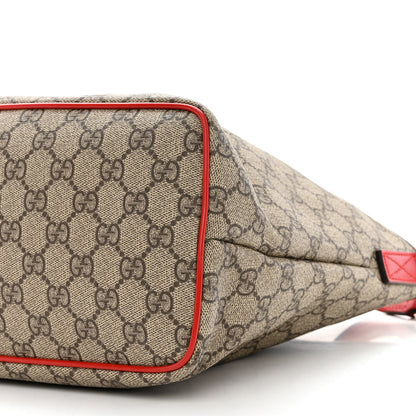 Gucci GG Supreme Monogram Medium Zippered Tote Red 10 of 10