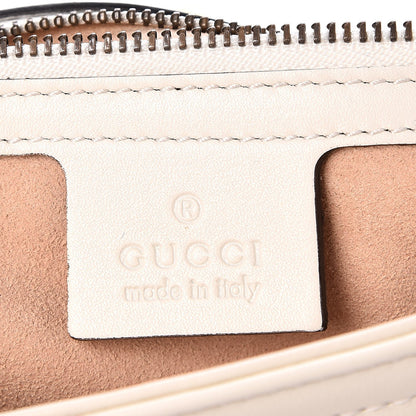 Gucci Calfskin Matelasse Studded Medium GG Marmont Shoulder Bag White 6 of 8