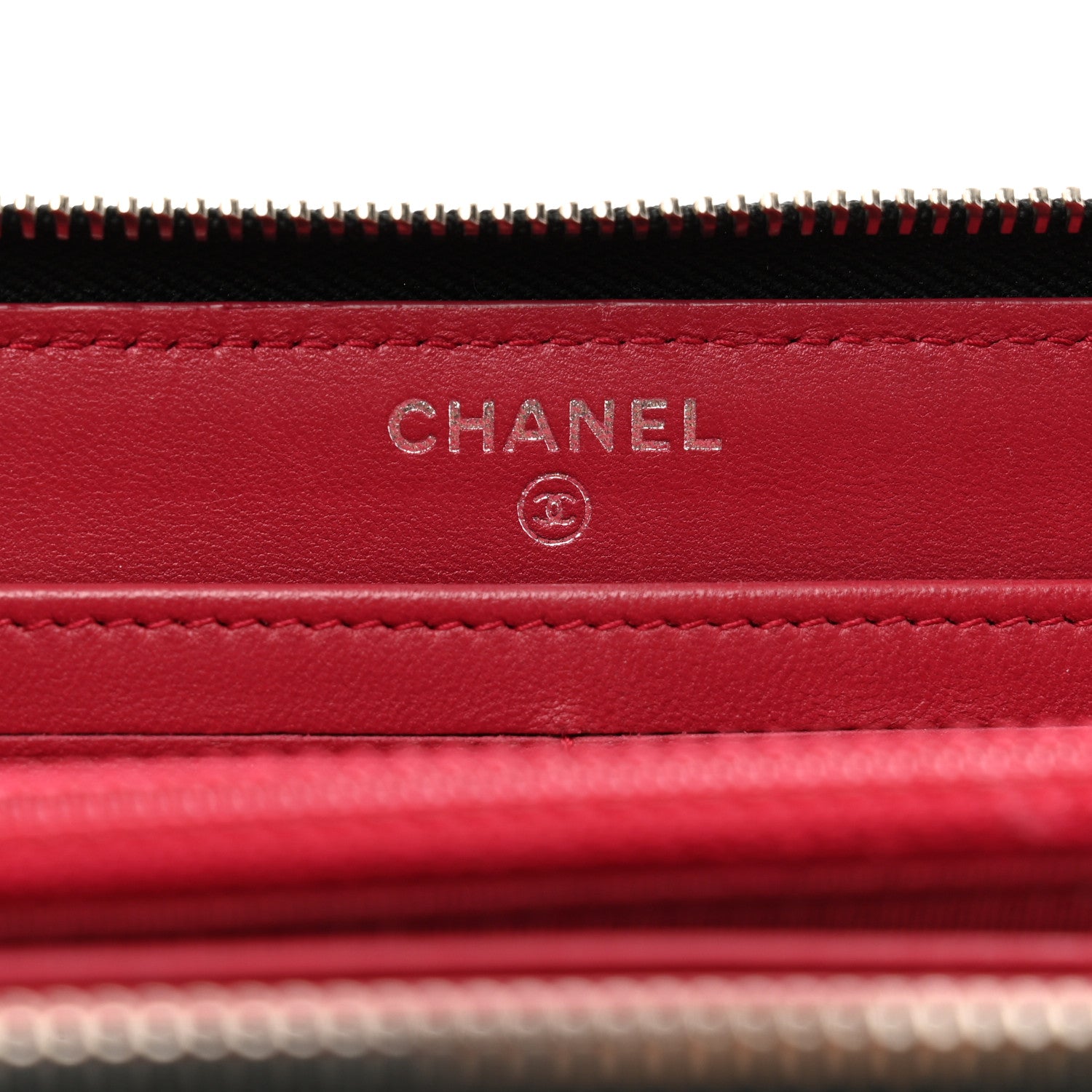 Chanel Lambskin Quilted Twist Lock CC Zip Around Wallet Black 6 of 8
