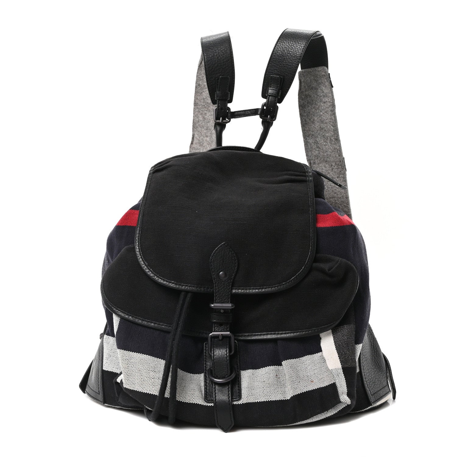 Burberry Canvas Mega Check Korbin Backpack Black 1 of 10