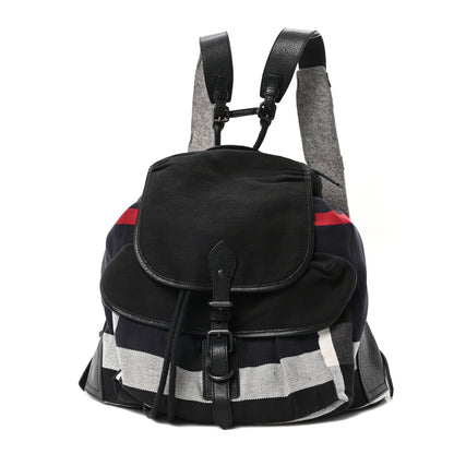 Burberry Canvas Mega Check Korbin Backpack Black 1 of 10