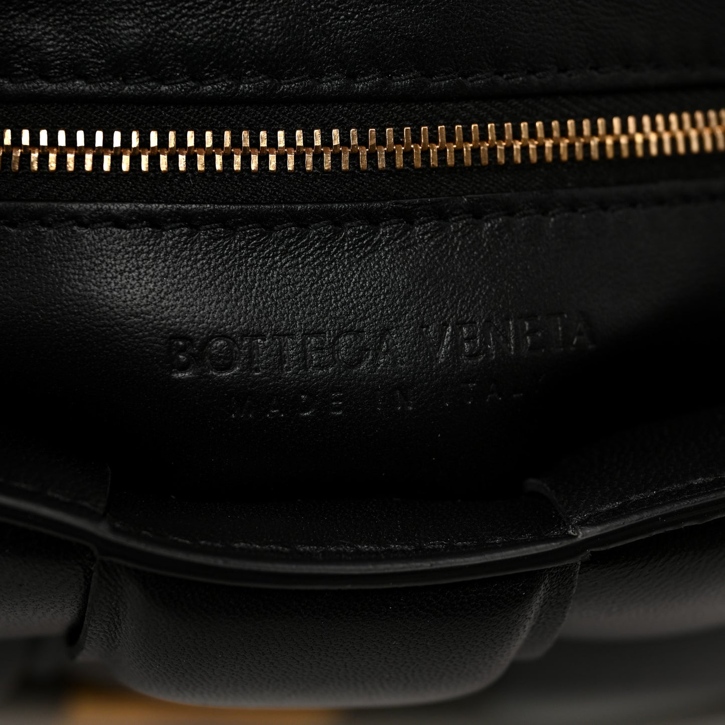 Nappa Maxi Intreccio Padded Cassette Crossbody Bag Black