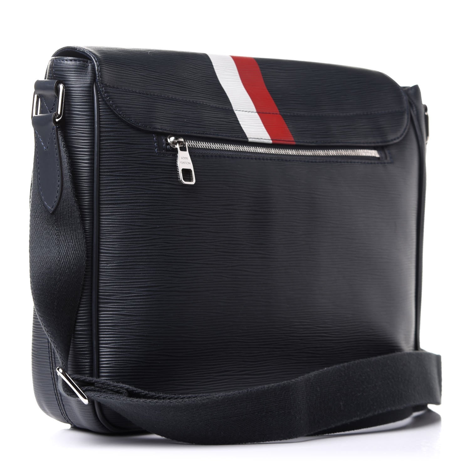 Louis Vuitton Epi Christopher Messenger Navy Stripes 3 of 15