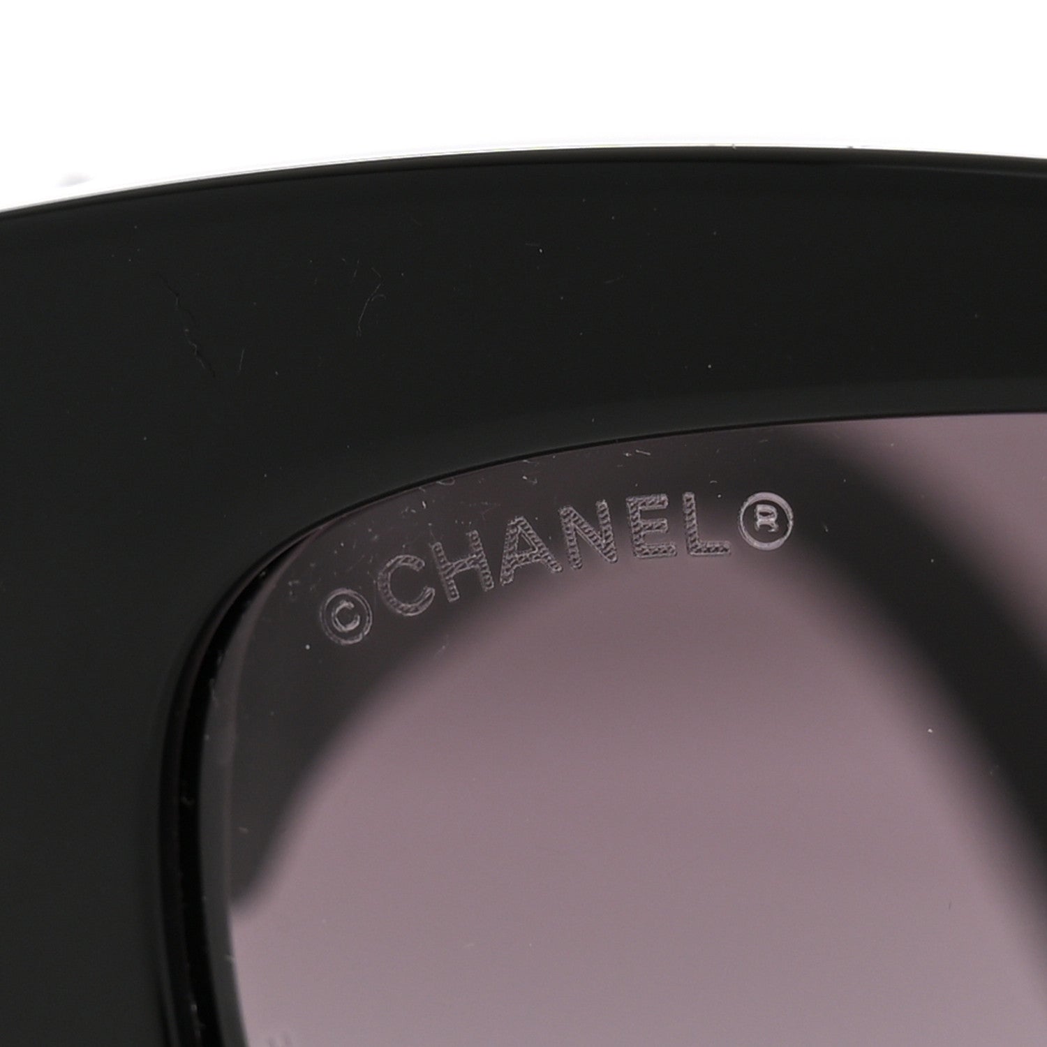 Chanel Acetate Square Cat Eye CC Sunglasses 5456 Black 7 of 8