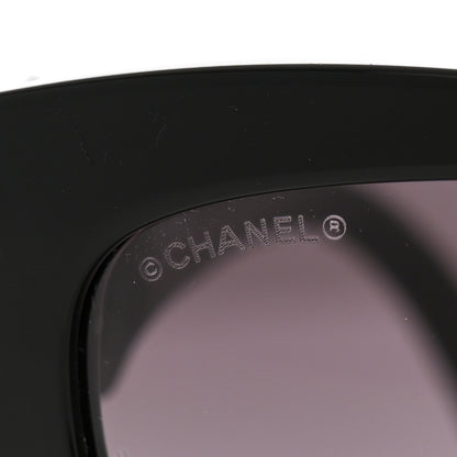 Chanel Acetate Square Cat Eye CC Sunglasses 5456 Black 7 of 8