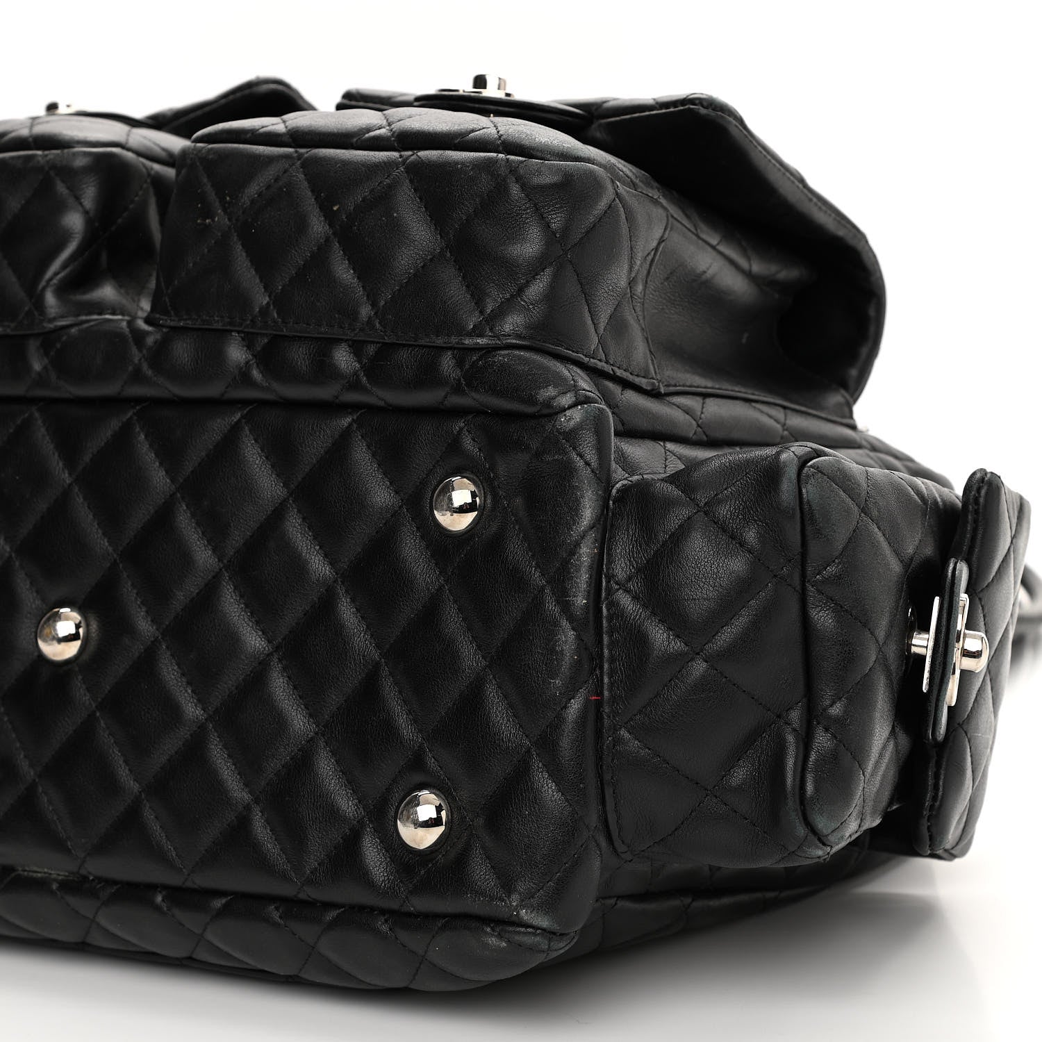 Chanel Calfskin Quilted Large Cambon Multipocket Reporter Black 10 of 17