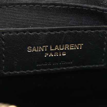 Saint Laurent Grain De Poudre Matelasse Chevron Quilted Round Vinyle Camera Bag Blanc Vintage 6 of 12