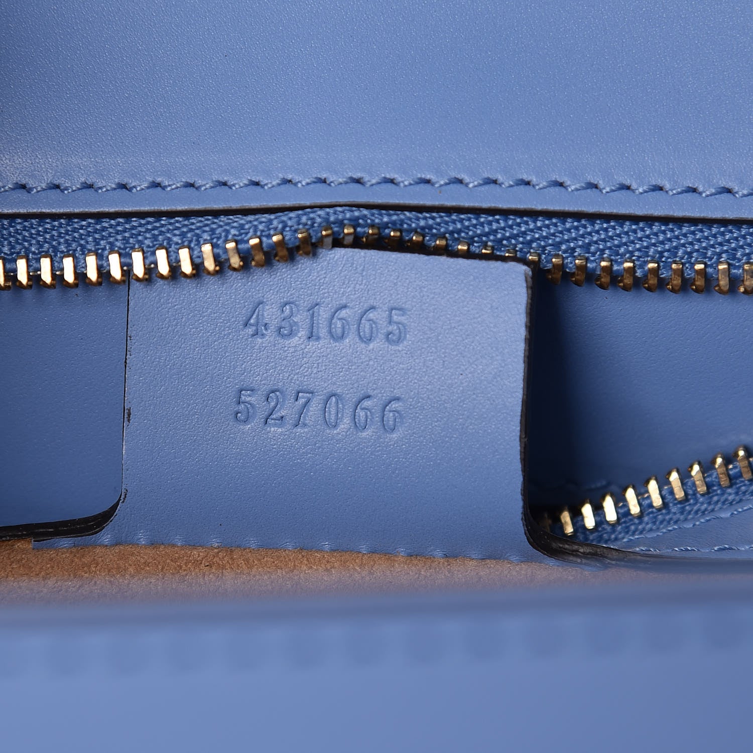 Gucci Calfskin Embroidered Medium Sylvie Top Handle Bag Clear Sky Blue 7 of 10