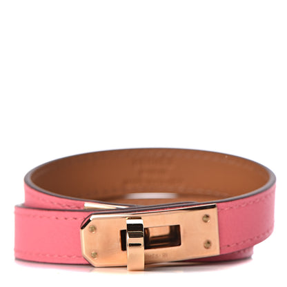 Hermes Swift Kelly Double Tour Bracelet M Rose Azalee 1 of 7