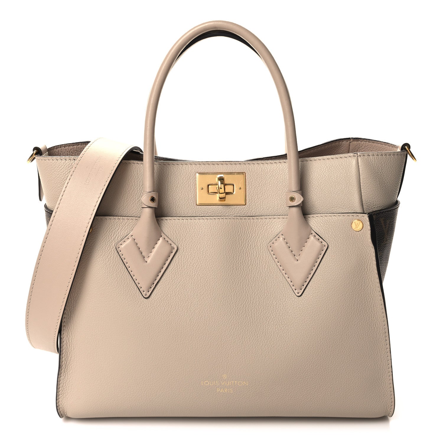 Louis Vuitton Calfskin Monogram On My Side Greige 1 of 9
