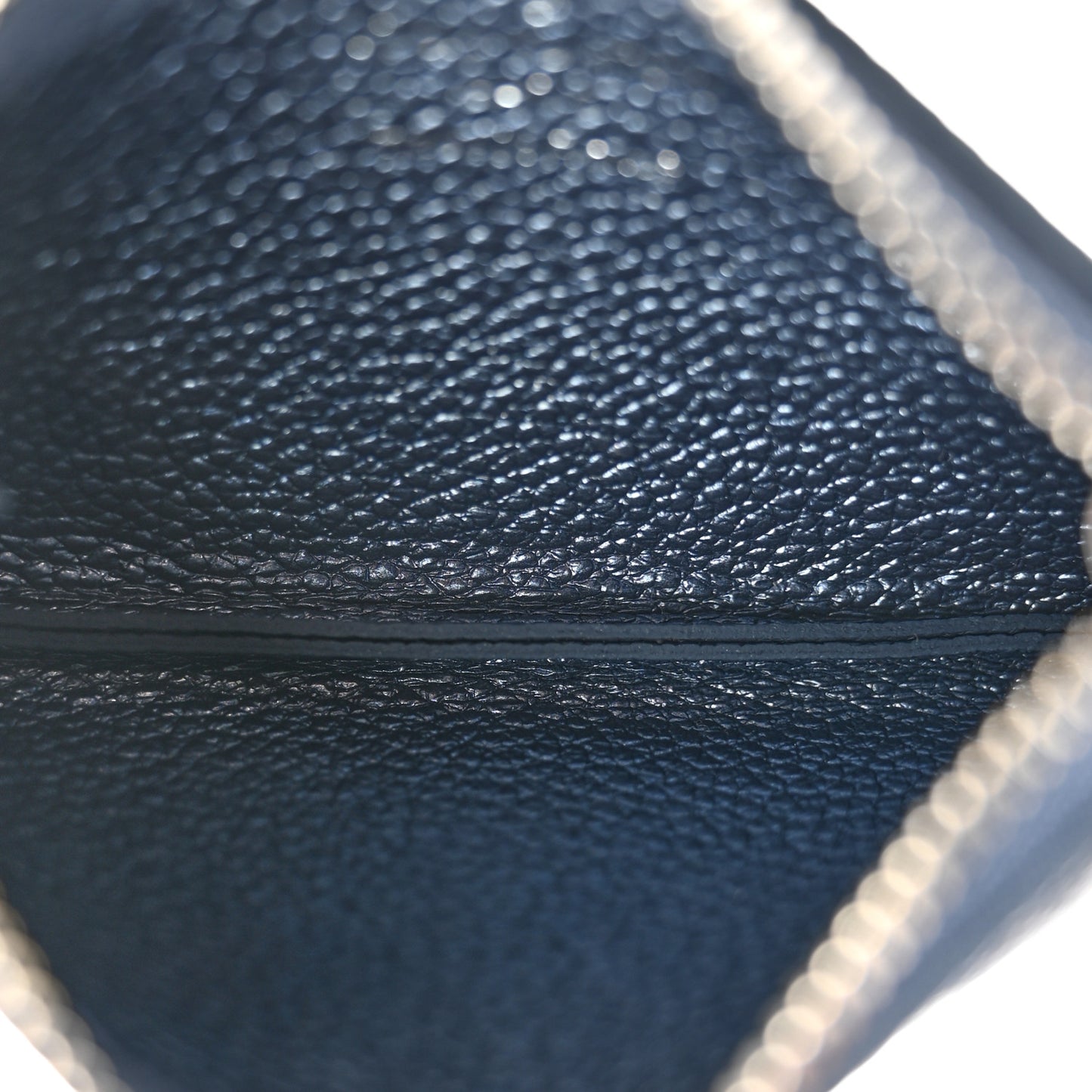 Metallic Empreinte Monogram Giant Key Pouch Navy Nacre